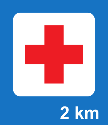 First Aid road sign