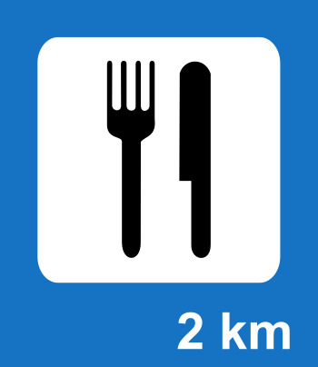 Food road sign