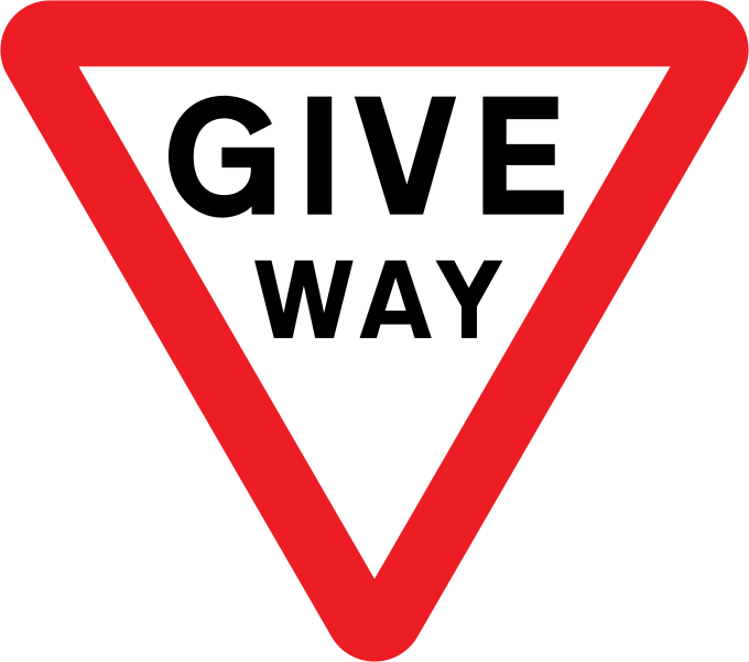 Yield / Give way road sign