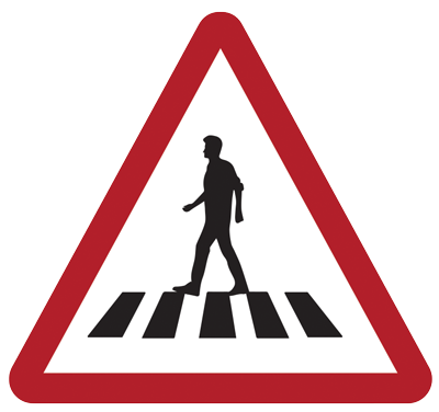 Pedestrian Crosswalk road sign
