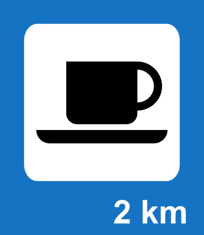 Tea and Snacks road sign