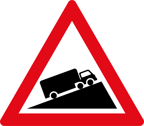 Steep Ascent road sign