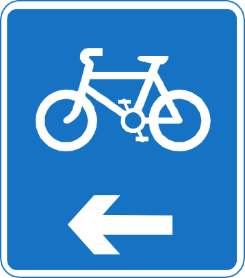 साइकिल मार्ग सड़क चिन्ह