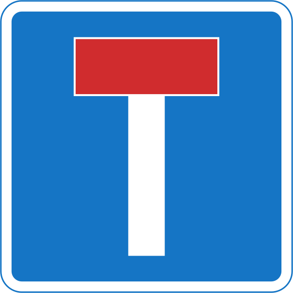 Dead End road sign