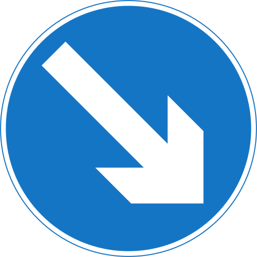 उजवीकडे राहावे रस्ता चिन्ह
