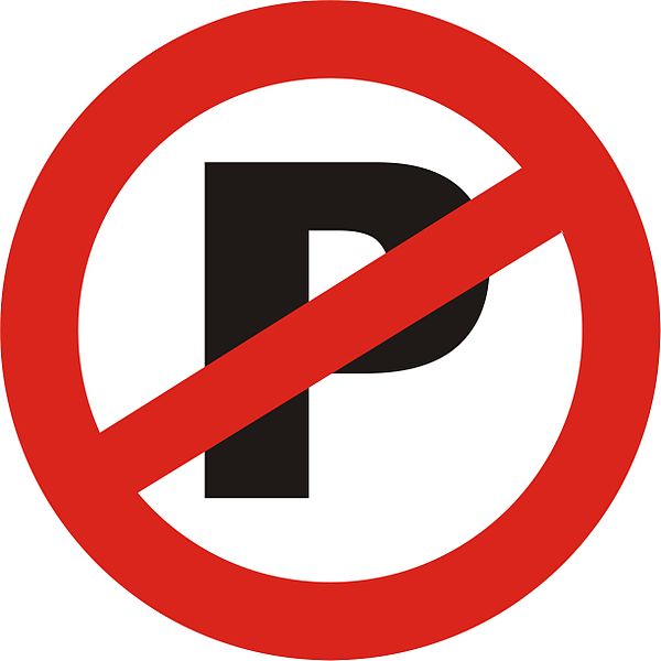 No Parking road sign
