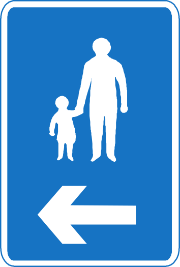 Pedestrian Route road sign